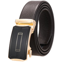 HKM-930515 Men's Custom Size Cowhide Leather Belt - Solid Design, Country of Origin: China