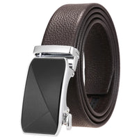 HKM-930515 Men's Custom Size Cowhide Leather Belt - Solid Design, Country of Origin: China