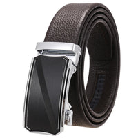 HKM-930515 Men's Custom Size Cowhide Leather Belt - Solid Design, Country of Origin: China