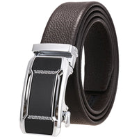 HKM-930515 Men's Custom Size Cowhide Leather Belt - Solid Design, Country of Origin: China
