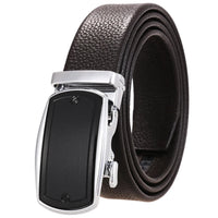 HKM-930515 Men's Custom Size Cowhide Leather Belt - Solid Design, Country of Origin: China