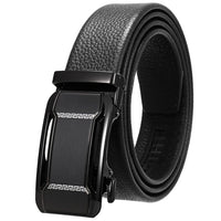 HKM-930515 Men's Custom Size Cowhide Leather Belt - Solid Design, Country of Origin: China