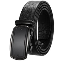 HKM-930515 Men's Custom Size Cowhide Leather Belt - Solid Design, Country of Origin: China