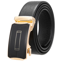 HKM-930515 Men's Custom Size Cowhide Leather Belt - Solid Design, Country of Origin: China