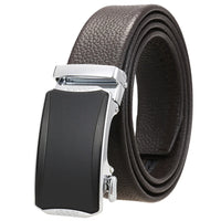 HKM-930515 Men's Custom Size Cowhide Leather Belt - Solid Design, Country of Origin: China