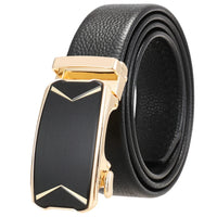 HKM-930515 Men's Custom Size Cowhide Leather Belt - Solid Design, Country of Origin: China
