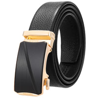HKM-930515 Men's Custom Size Cowhide Leather Belt - Solid Design, Country of Origin: China