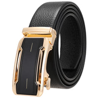 HKM-930515 Men's Custom Size Cowhide Leather Belt - Solid Design, Country of Origin: China