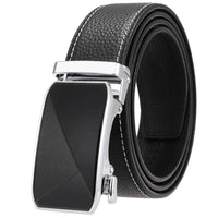 HKM-930515 Men's Custom Size Cowhide Leather Belt - Solid Design, Country of Origin: China