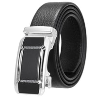HKM-930515 Men's Custom Size Cowhide Leather Belt - Solid Design, Country of Origin: China