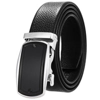 HKM-930515 Men's Custom Size Cowhide Leather Belt - Solid Design, Country of Origin: China