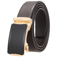 HKM-930515 Men's Custom Size Cowhide Leather Belt - Solid Design, Country of Origin: China