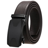HKM-930515 Men's Custom Size Cowhide Leather Belt - Solid Design, Country of Origin: China