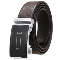 HKM-930515 Men's Custom Size Cowhide Leather Belt - Solid Design, Country of Origin: China