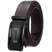 HKM-930515 Men's Custom Size Cowhide Leather Belt - Solid Design, Country of Origin: China