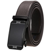 HKM-930515 Men's Custom Size Cowhide Leather Belt - Solid Design, Country of Origin: China