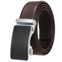 HKM-930515 Men's Custom Size Cowhide Leather Belt - Solid Design, Country of Origin: China