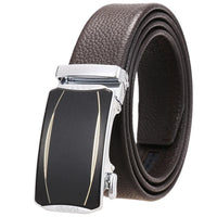 HKM-930515 Men's Custom Size Cowhide Leather Belt - Solid Design, Country of Origin: China