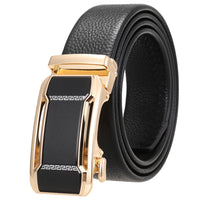 HKM-930515 Men's Custom Size Cowhide Leather Belt - Solid Design, Country of Origin: China