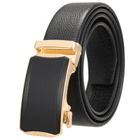 HKM-930515 Men's Custom Size Cowhide Leather Belt - Solid Design, Country of Origin: China