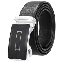 HKM-930515 Men's Custom Size Cowhide Leather Belt - Solid Design, Country of Origin: China