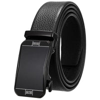 HKM-930515 Men's Custom Size Cowhide Leather Belt - Solid Design, Country of Origin: China