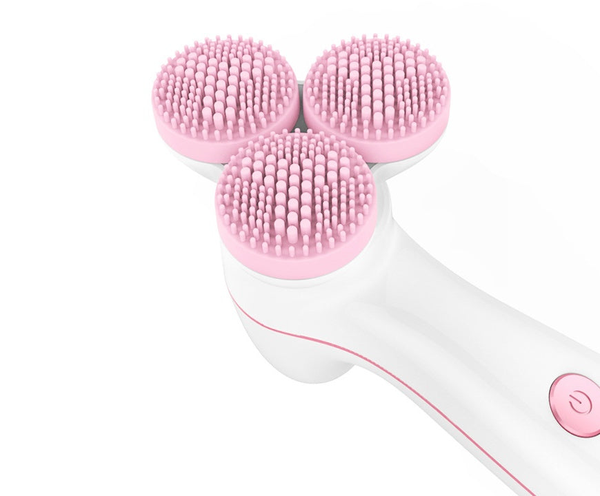 HKM-112019 3D Silicone Cleansing Brush - Gentle Deep Clean for Face with V-Shaped Design and Dual Cleaning Action