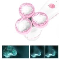 HKM-112019 3D Silicone Cleansing Brush - Gentle Deep Clean for Face with V-Shaped Design and Dual Cleaning Action