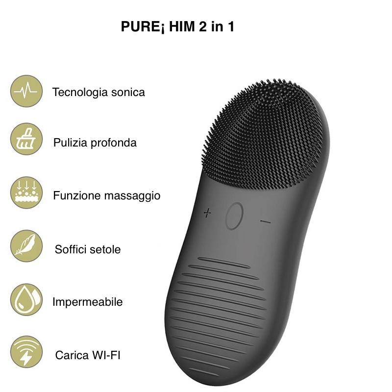 HKM-621139 Silicone Ultrasonic Electric Face Washer with 7-Level Waterproof Technology and Vibrating Cleaning Action
