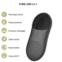 HKM-621139 Silicone Ultrasonic Electric Face Washer with 7-Level Waterproof Technology and Vibrating Cleaning Action