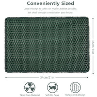 HKM-044755 Double Layer Rice-Shaped Cat Litter Mat - Waterproof EVA Design for Effective Litter Trapping and Easy Cleaning