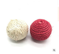 HKM-236115 Solid Wood Cat Stick Toy with Hemp, Feather Rope, and Bell - Handmade Cat Plaything