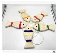 HKM-236115 Solid Wood Cat Stick Toy with Hemp, Feather Rope, and Bell - Handmade Cat Plaything