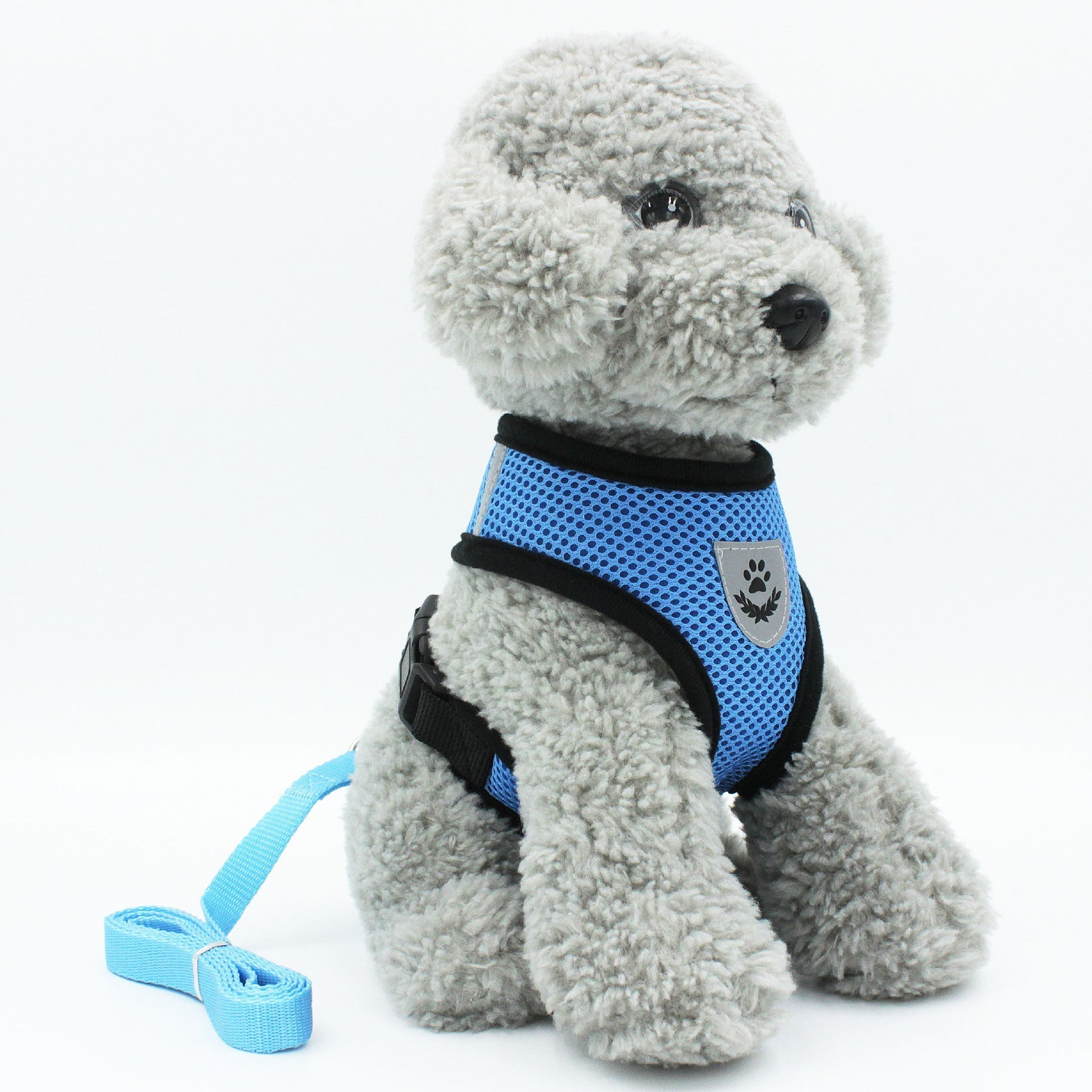 HKM-599699 Reflective Dog Leash and Breathable Vest with Adjustable Chest Strap for Small Dogs