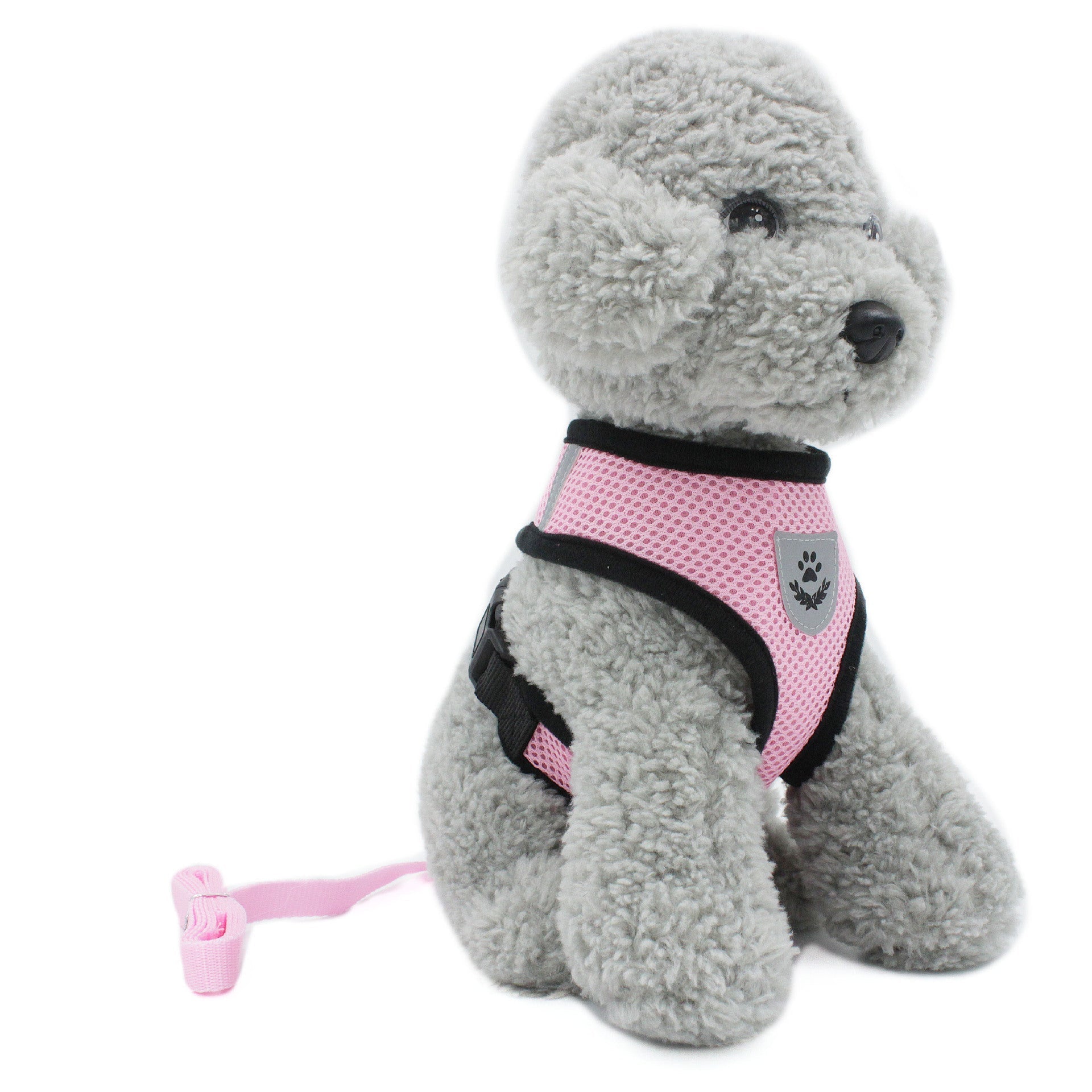 HKM-599699 Reflective Dog Leash and Breathable Vest with Adjustable Chest Strap for Small Dogs