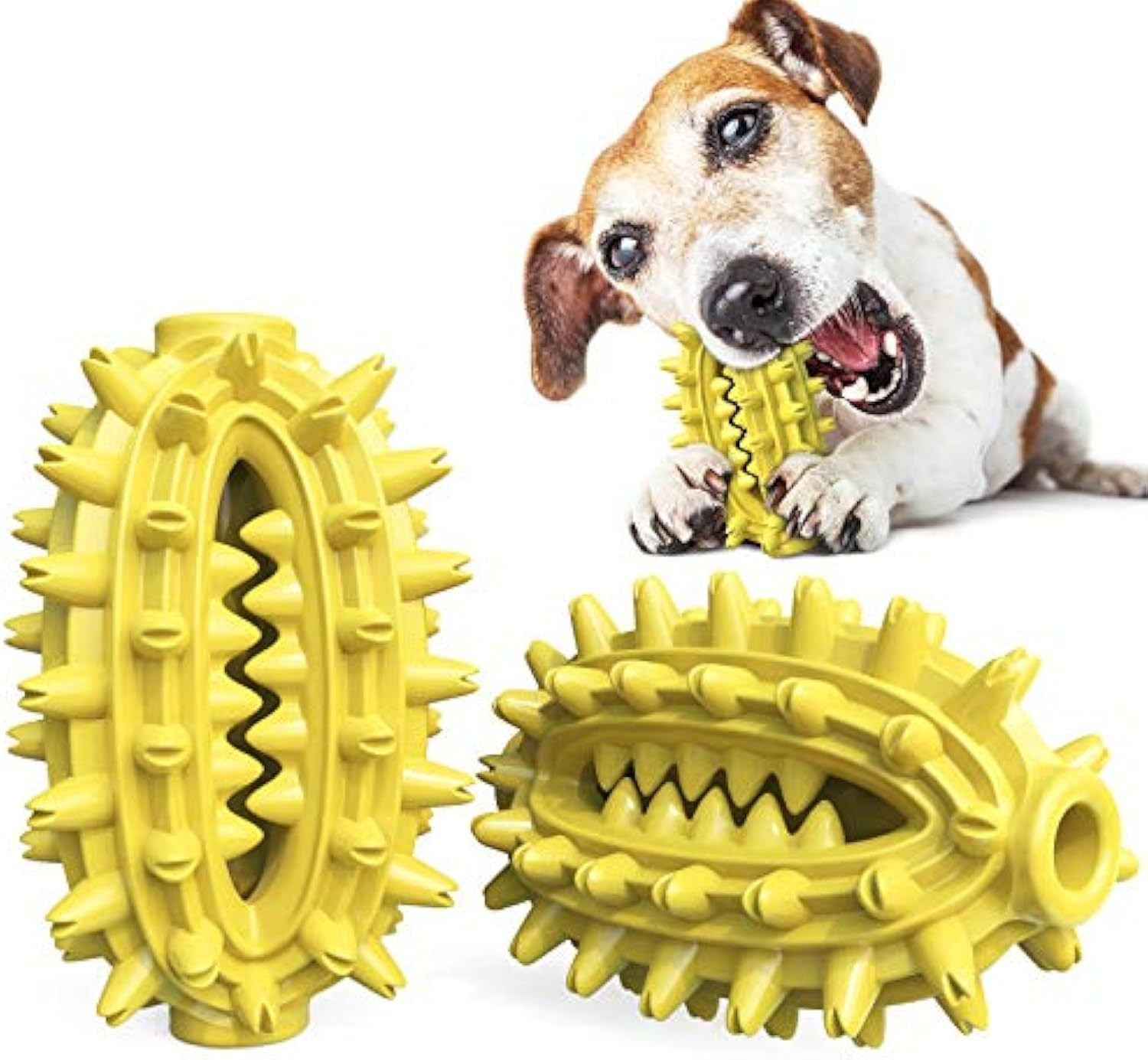 HKM-530195 Durable Dog Toothbrush Chew Toy for Medium to Large Dogs - Cactus Design for Dental Care and Cleaning