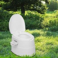 HKM-352531 White Outdoor Toilet with Anti-Slip Pad for Enhanced Safety and Stability