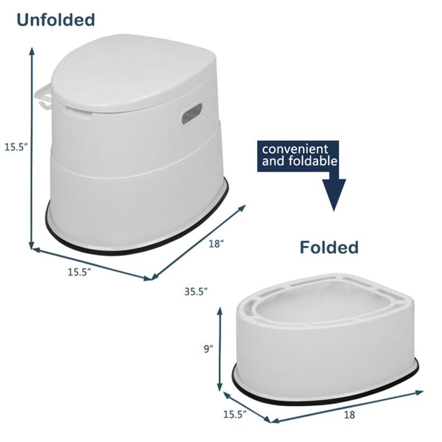 HKM-352531 White Outdoor Toilet with Anti-Slip Pad for Enhanced Safety and Stability
