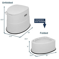 HKM-352531 White Outdoor Toilet with Anti-Slip Pad for Enhanced Safety and Stability