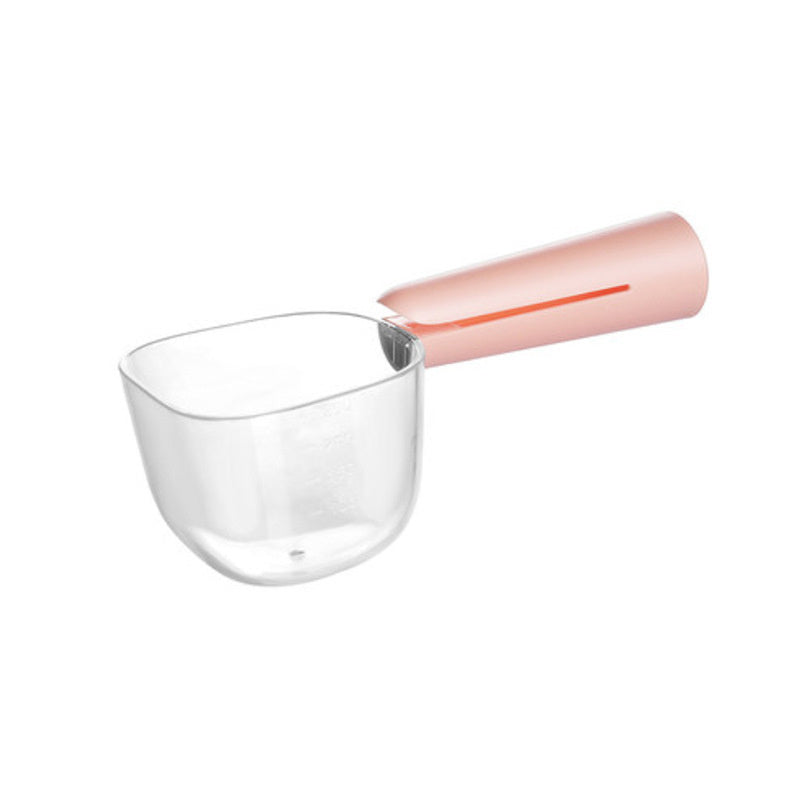 JMT-551562 Transparent Pet Food Spoon with Measuring Scale for Dogs and Cats