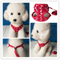 HKM-860691 Adjustable Mesh Nylon Pet Leash with Flower Pattern for Small Dogs and Cats - Available in Red, Blue, Black, and Pink