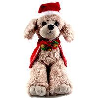 HKM-427155 Reversible Velvet Christmas Pet Cape with Hat and Scarf Set for Winter Festivities