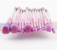 HKM-378579 Liquid Crystal Flow Cosmetic Brush Handle Makeup Kit with Storage Valve