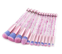 HKM-378579 Liquid Crystal Flow Cosmetic Brush Handle Makeup Kit with Storage Valve