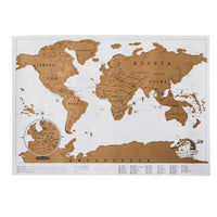 HKM-652051 Scratch-Off World Map with Travel Notes for Adventurers