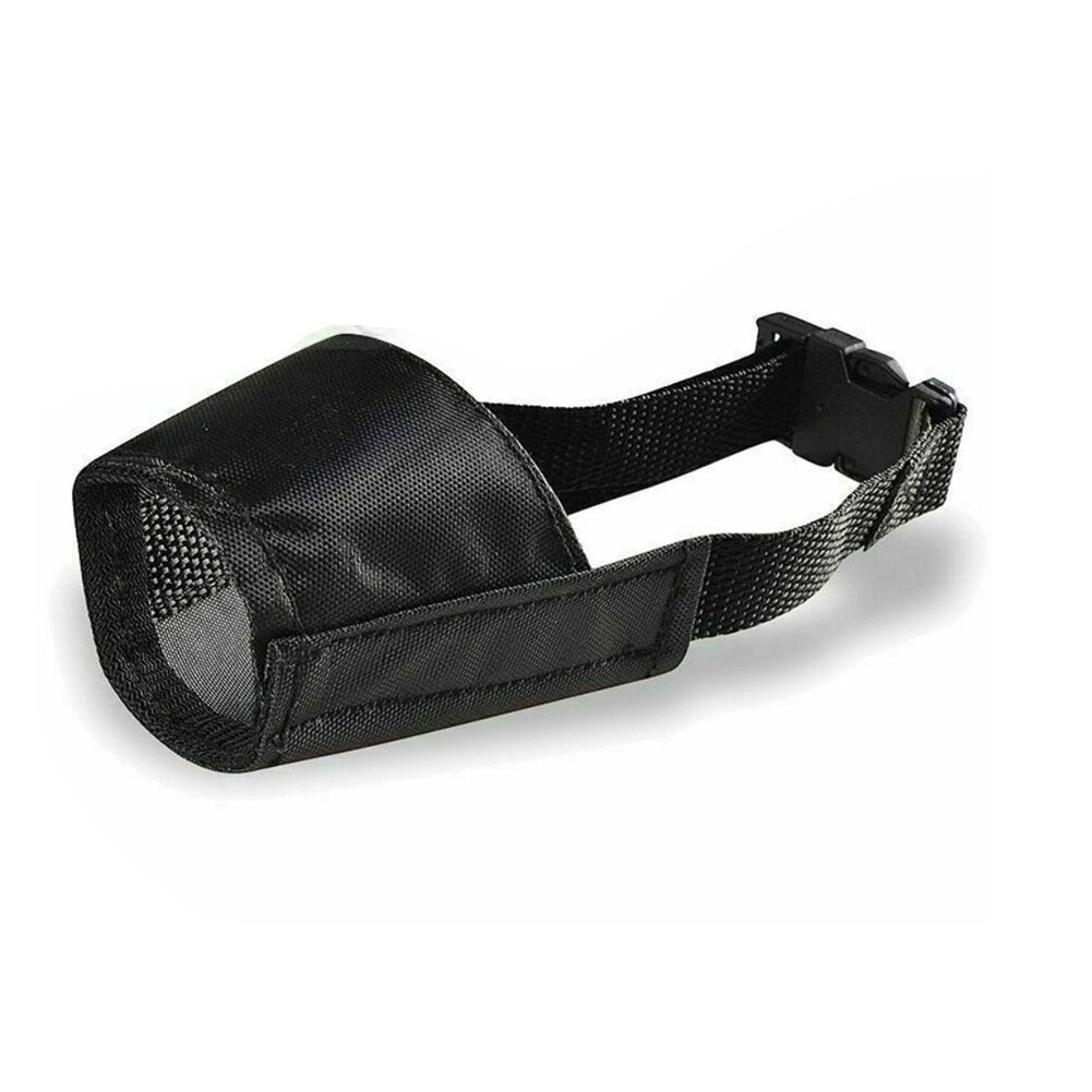 HKM-527891 Adjustable Soft Breathable Nylon Dog Muzzle for Small, Medium, and Large Dogs - Anti-Chewing and Barking Solution