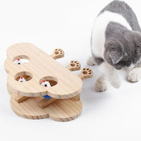 HKM-347923 Interactive Cardboard Cat Scratcher and Pop-Up Toy with Whack-a-Mole Feature for Indoor Cats