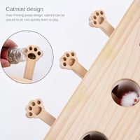 HKM-347923 Interactive Cardboard Cat Scratcher and Pop-Up Toy with Whack-a-Mole Feature for Indoor Cats