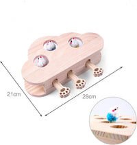 HKM-347923 Interactive Cardboard Cat Scratcher and Pop-Up Toy with Whack-a-Mole Feature for Indoor Cats