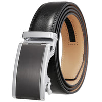 HKM-365715 Automatic Buckle Cowhide Belt for Men with Custom Logo Press Feature